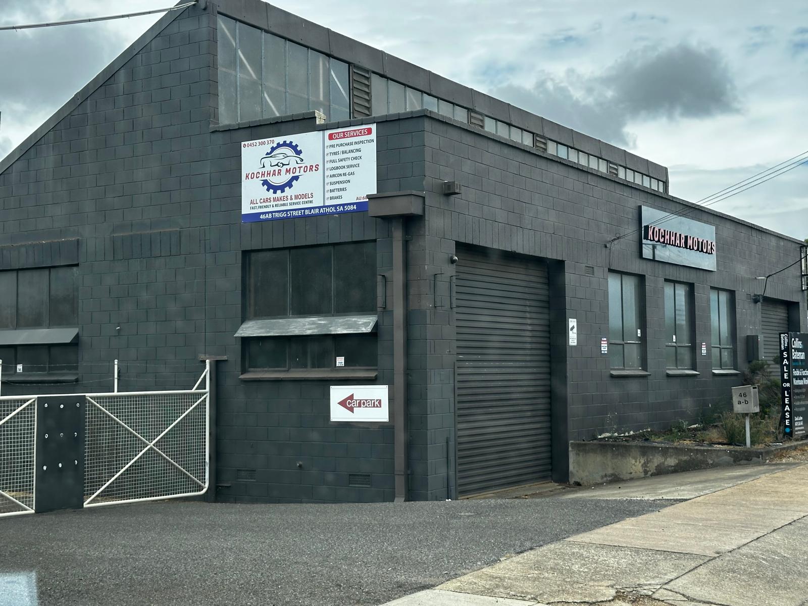 Kochhar Motors workshop at 46AB Trigg Street, Blair Athol